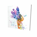 Begin Home Decor 12 x 12 in. Abstract Giraffe with Color Splash-Print on Canvas 2080-1212-AN23
